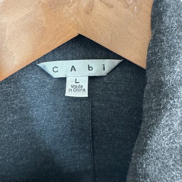 cabi gray double breasted coat womens large soft stretch jacket work casual fall - Picture 4 of 9